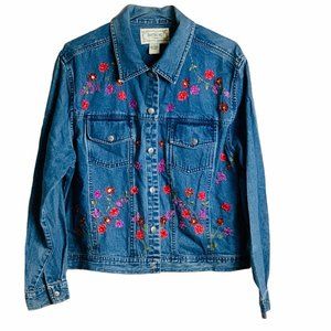 Tantrums Denim Embroidered Jacket Size Large